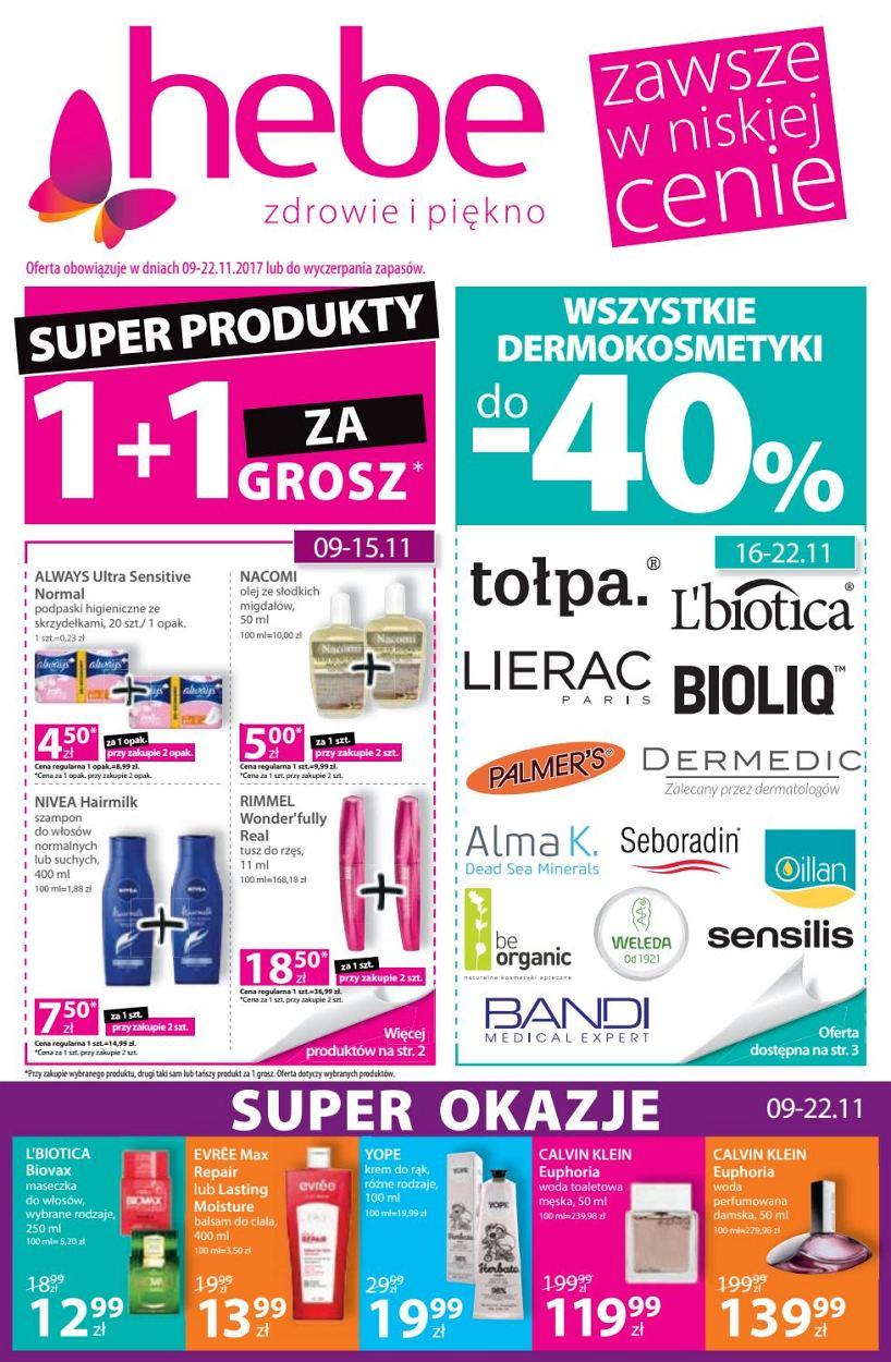 Gazetka promocyjna Hebe str. 1