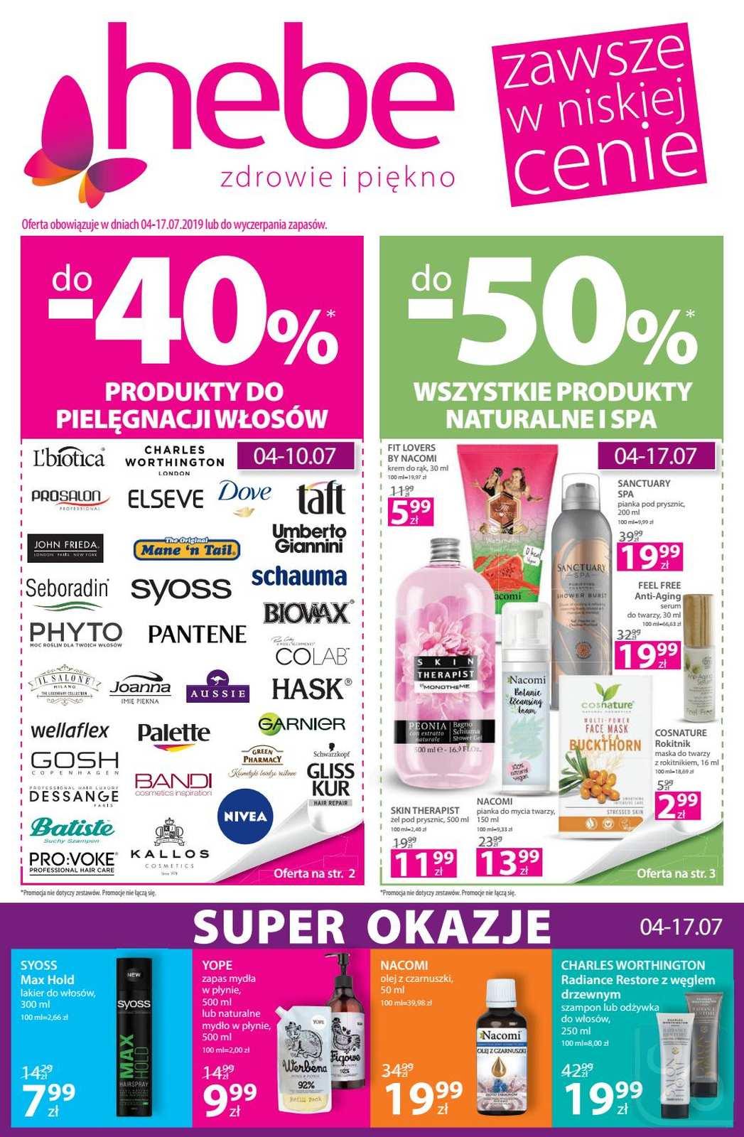 Gazetka promocyjna Hebe str. 1