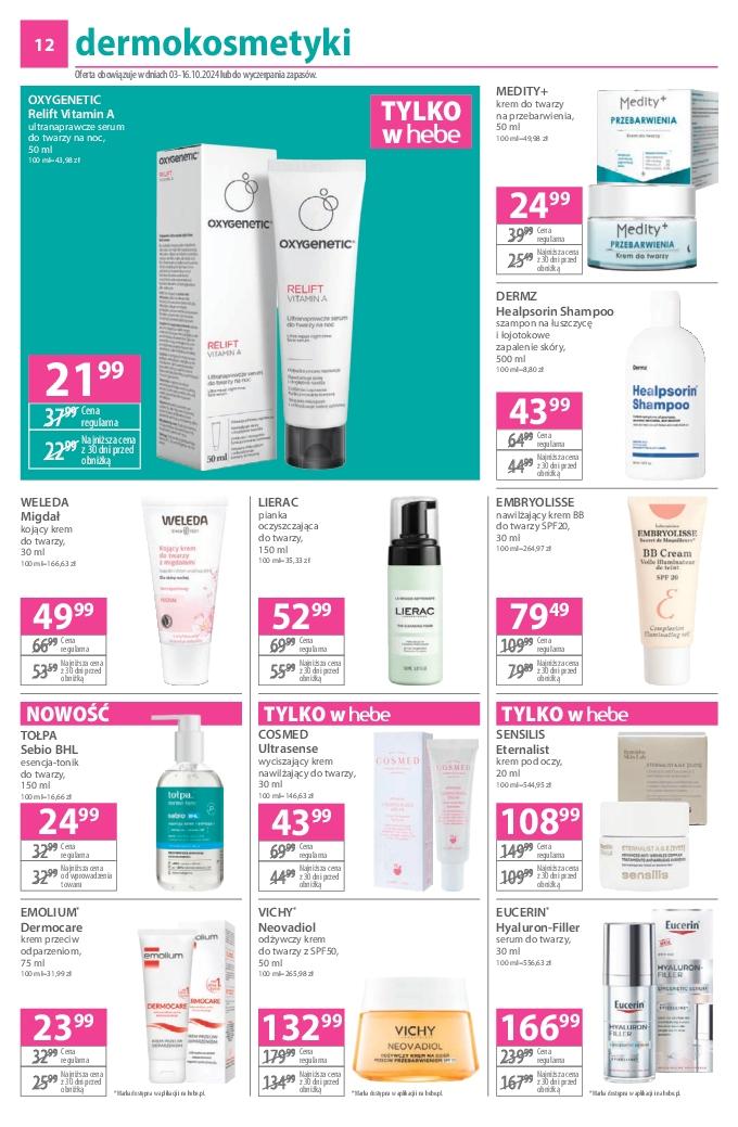 Gazetka promocyjna Hebe str. 12
