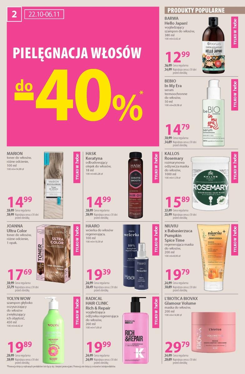 Gazetka promocyjna Hebe str. 2