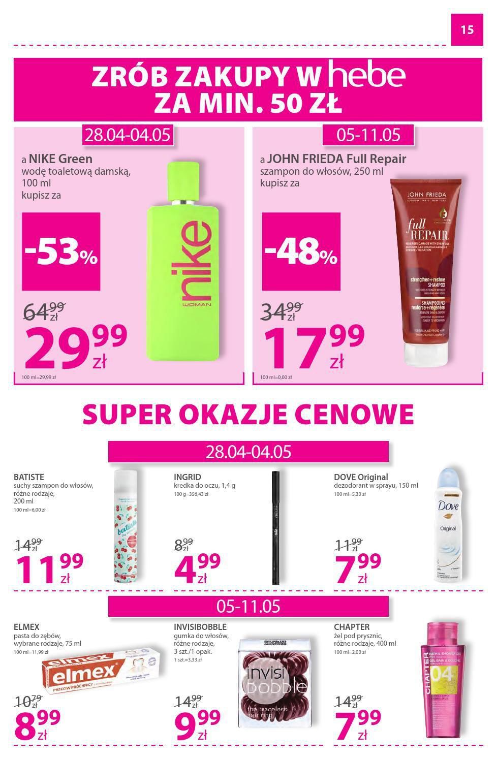 Gazetka promocyjna Hebe str. 15